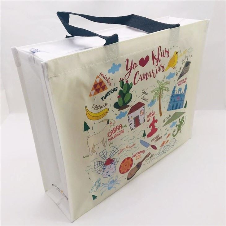Beautiful Laminated Non Woven Zipper Handbag