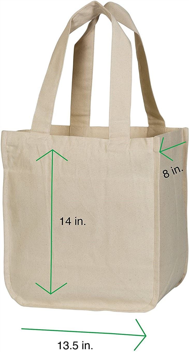 Canvas Grocery Shopping Bag