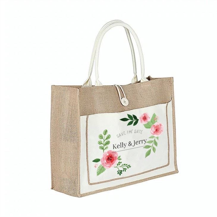 Jute With Cotton Reusable Grocery Bag